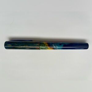 New Hinze Fountain Pen Company Resin Phoenix Broad Nib Rainbow Writing Handmade